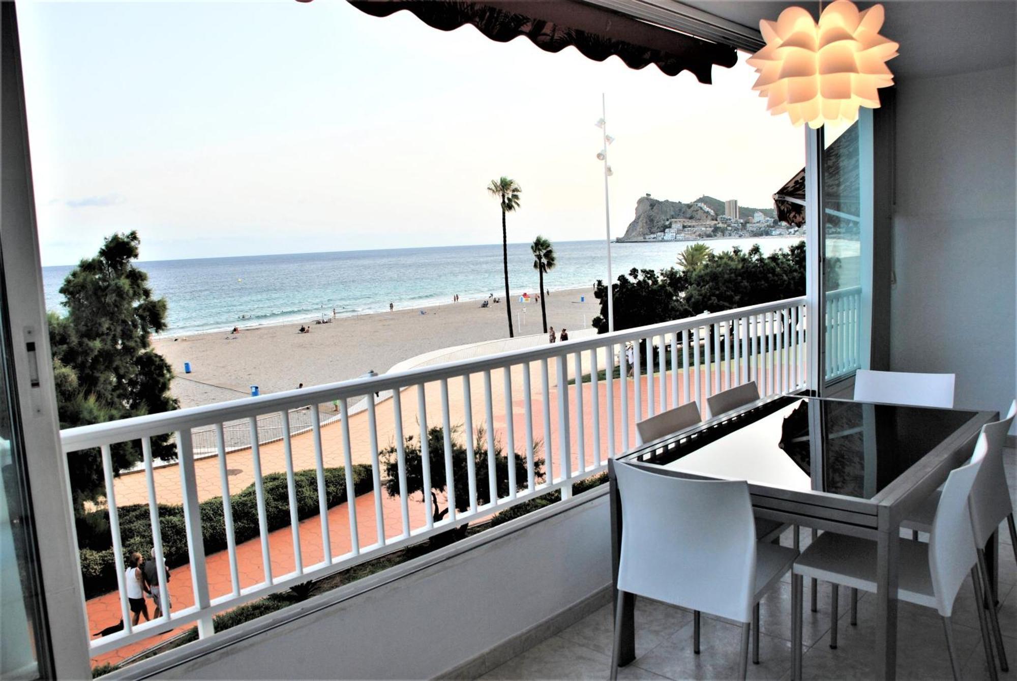 Luxury Primerisima Linea Playa Poniente Benidorm Con 6,5 Mts De Vistas Frontales Al Mar מראה חיצוני תמונה